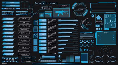 Sci-fi game UI HUD by Jennymarts on DeviantArt