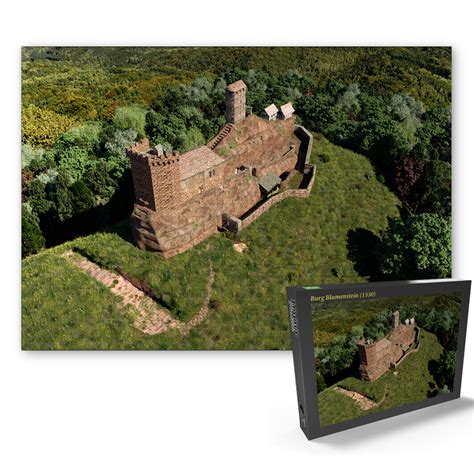 Puzzle Mit Teilen Mit Einer Rekonstruktion Der Burg Blumenstein