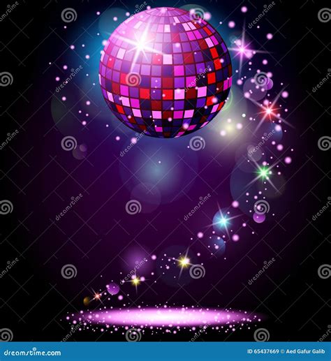 Sparkling Disco Ball Night Party Stock Vector Illustration Of Disco