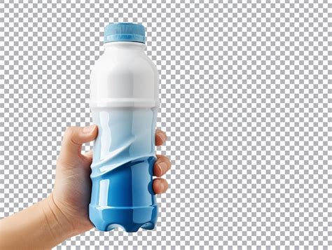 Hand Holding Water Bottle Isolated On Transparent Background Premium