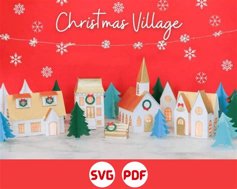 D Christmas Village Svg Bundle Set Of D Svg Pdf Etsy Australia