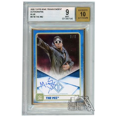 The Miz Topps Transcendent Wwe Blue Autograph Card Bgs