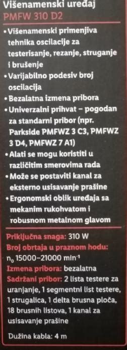 Renovator višenamjenski alat Parkside 310W novo 3 godine garancija