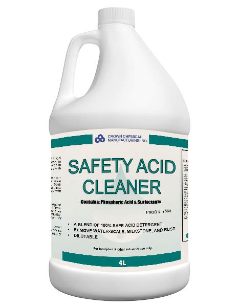 SAFETY ACID CLEANER Crown Chemical Manufacturing Inc