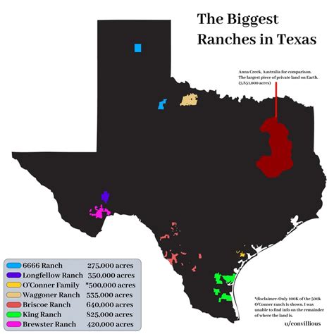 Worlds Largest Ranches Vivid Maps