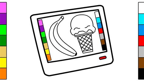 Tablet Pc Coloring Pages And Drawing Youtube