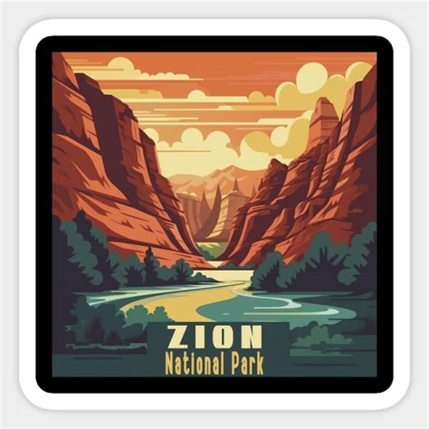 Zion National Park Zion Sticker Teepublic