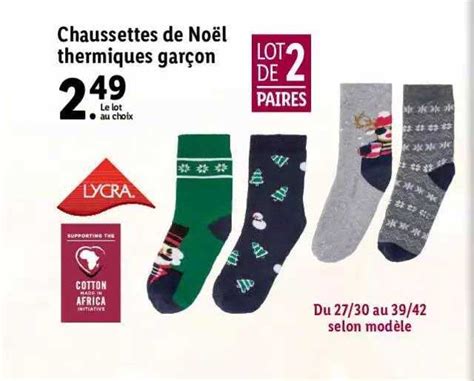 Promo Chaussettes De Noël Thermiques Garçon chez Lidl iCatalogue fr