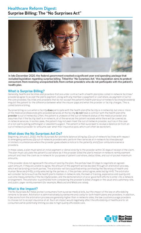 Healthcare Reform Digest: Surprise Billing: The No Surprises Act | Blue