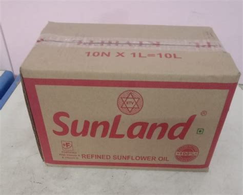 10L Sunland Refined Sunflower Oil Packaging Type Box At Rs 1070 Litre