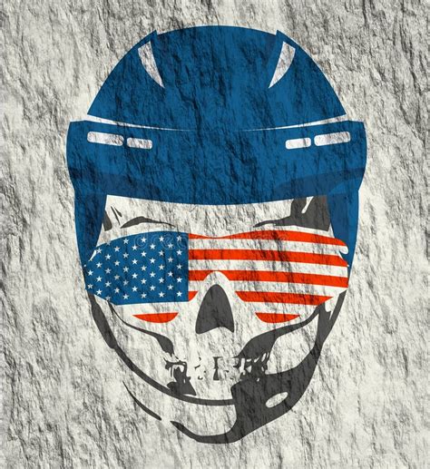 Skull Ice Hockey Helmet Stock Illustrations Skull Ice Hockey