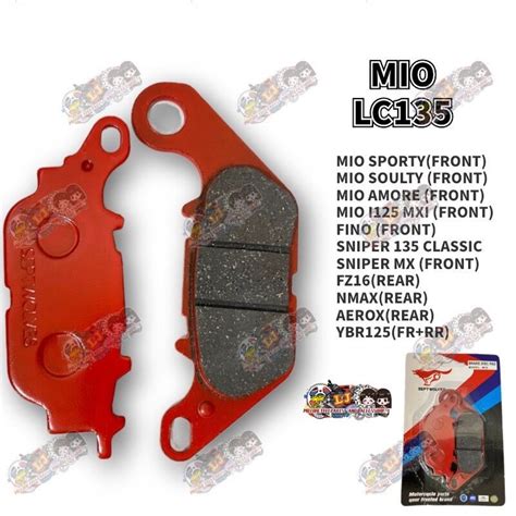 Lj Motorcycle Disc Brake Pad Xrm125 Wave125 Wave110 Raider 150 Shogun Mio Beat Pcx