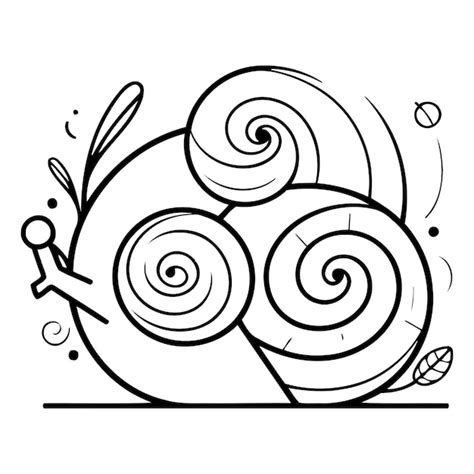 Lindo Caracol Dibujado A Mano Ilustraci N Vectorial En Estilo De