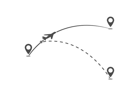 Trajectoire de vol de l avion sur le parcours d un point à un autre et