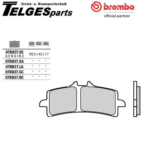 07BB37RC Brembo Bremsbelag CC Carbon Ceramic Race Pepic Motorsport