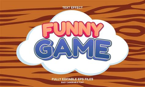 Premium Vector Funny Game Editable Text Effect