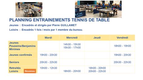 ENTRAINEMENTS CLUB COMMEQUIERS TENNIS DE TABLE ACCUEIL TOURNOI