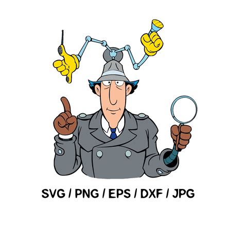 Inspector Gadget Svg Inspector Gadget Digital File Gadget Etsy Canada