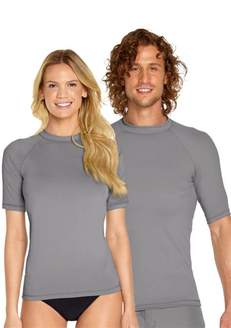 Adult Short Sleeve Rash Guard Overstock Sale Grey Wet Effect Inc