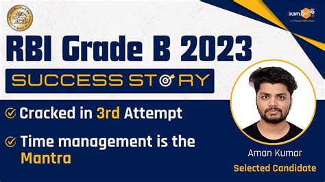 Rbi Grade B 2023 Selections Success Story Of Aman Kumar Know How