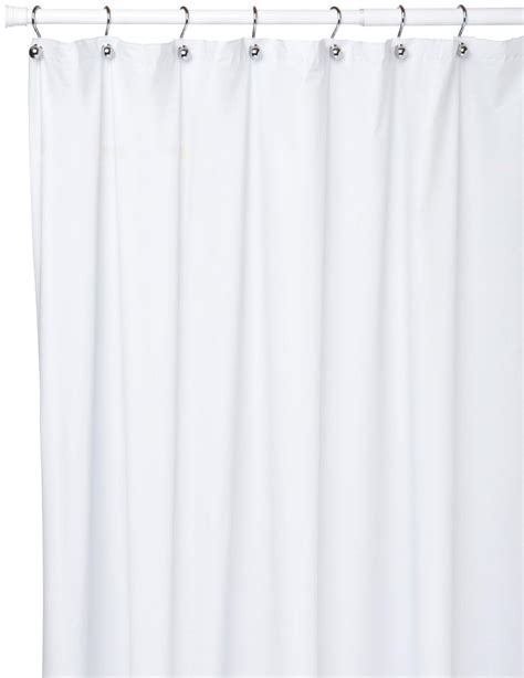 Extra Long 10 Gauge Vinyl Shower Curtain Liner White Accessories