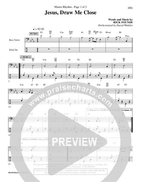 Jesus Draw Me Close Sheet Music PDF Rick Founds PraiseCharts