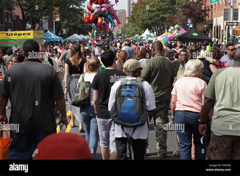 View Along Atlantic Antic Street Fair In Brooklyn Which Is Held