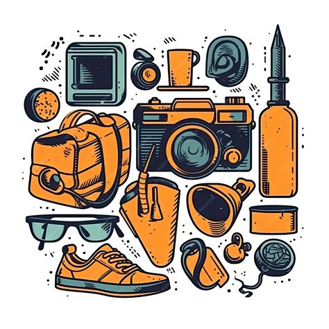 Premium AI Image | Cool objects illustration with strong contrast for