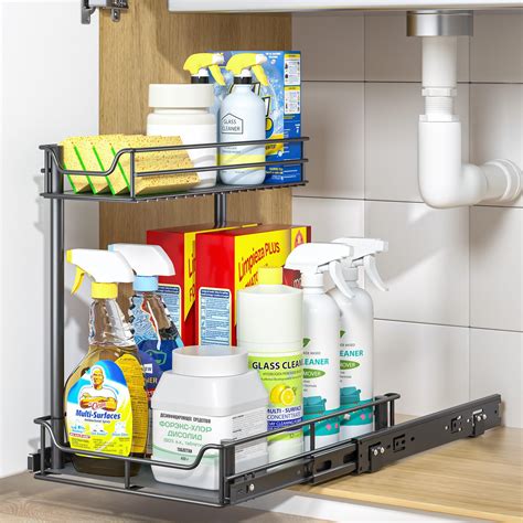 Buy LAMU Larger Under Kitchen Sink Organizers And Storage Metal Under