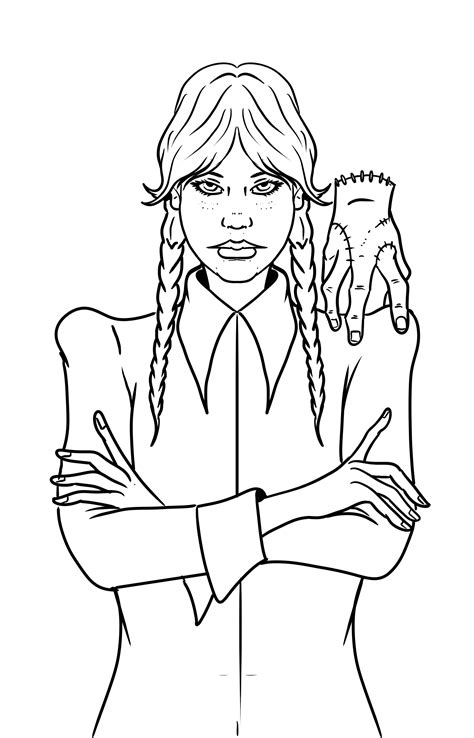 Wednesday Addams Coloring Pages Printable For Free Download 51 Off