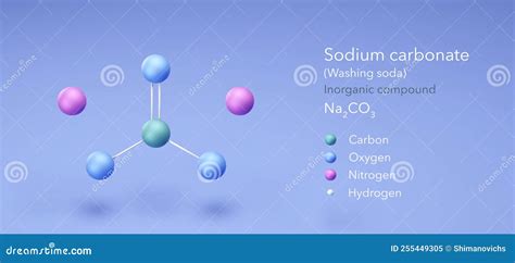 Sodium Carbonate, Inorganic Compound, Molecular Structures, 3d Model ...