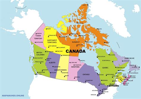 Mapa Do Canada E Estados Unidos Mapa Mundi Images