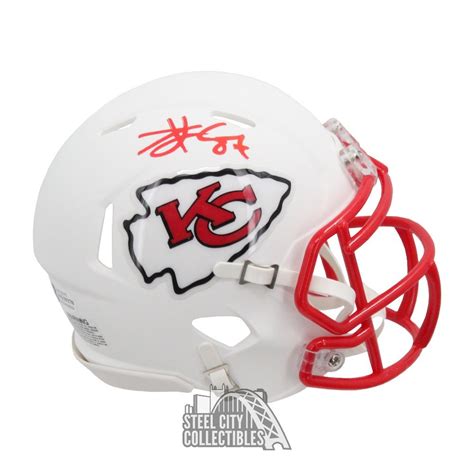 Travis Kelce Autographed Kansas City Chiefs Flat White Mini Football ...