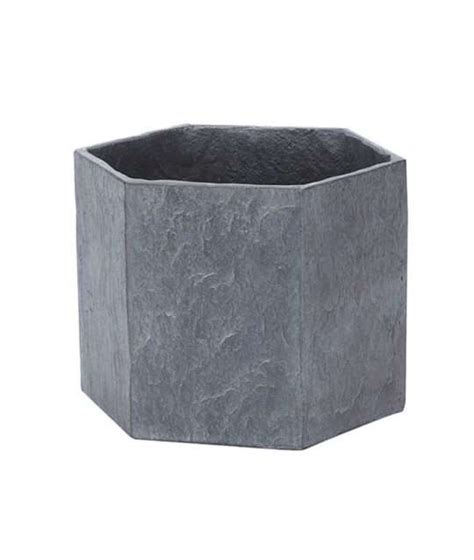 Apta Pottery Slate Light Grey Hexagon Newgate Nurseries