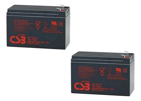 Kit 2 Baterias Csb 12v 7 2 Ah Gp1272 F2 No Break Sms Apc Parcelamento