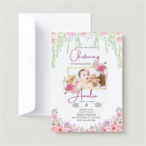 Free And Customizable Christening Templates