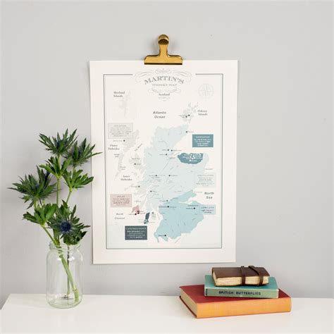 Whisky Map of Distillery Regions in Scotland Print - Etsy