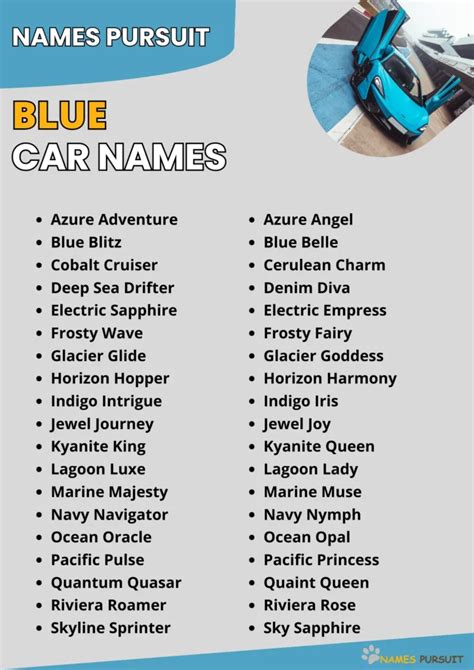 480+ Cool Blue Car Names (Creative Tips & Ideas)