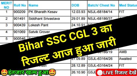 Bihar Ssc Cgl 3 Result 2023 Kaise Dekhe Bssc Cgl 3 Ka Result Kab