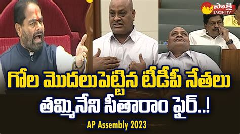 Ap Speaker Thammineni Seetharam Fires On Tdp Leaders Ap Assembly