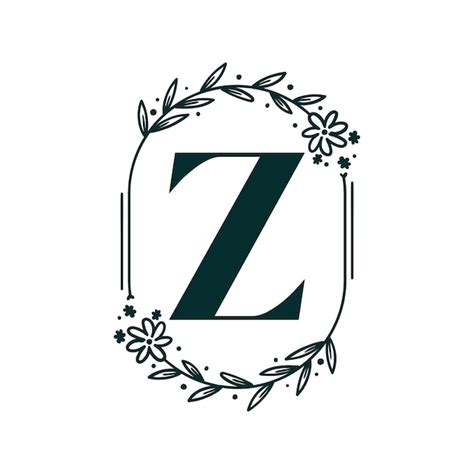 Logo Floral De La Lettre Z Vecteur Premium