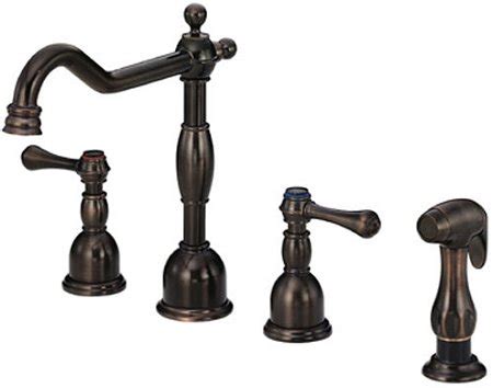 Widespread Oil Rubbed Bronze Two-Handle Kitchen Sink Faucet