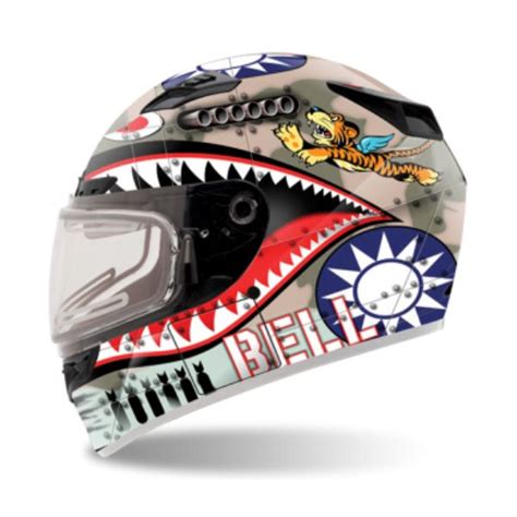 Bell Powersports Vortex Flying Tiger Motorcycle Helmet Helmet