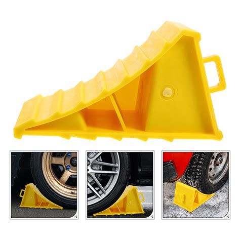 TUIBELYN 2pcs Heavy Duty Wheel Chock Caravan Wheel Chocks Trailer ...