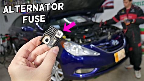 Hyundai Sonata Alternator Fuse Location Replacement Youtube