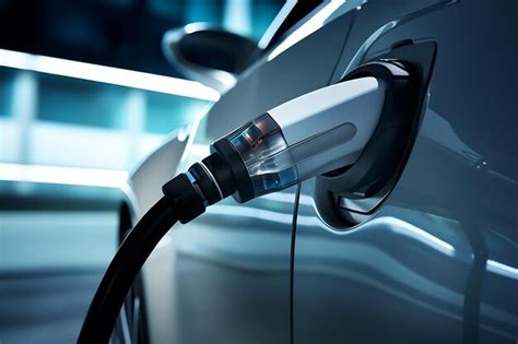 Estação de carregamento ev para carro elétrico no conceito de energia