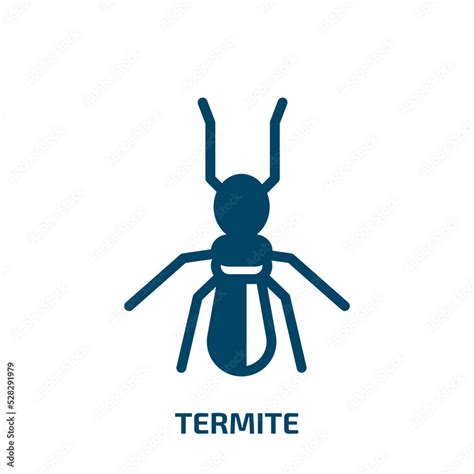 Termite Vector Icon Termite Insect Cockroach Filled Icons From Flat