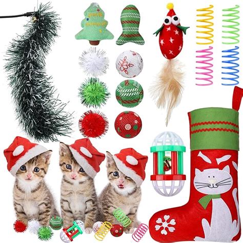 Amazon Supervitae Pcs Christmas Cat Stocking Toy Kit Gift