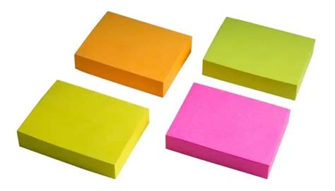 Bloco Adesivo Post It 38x51 Neon 400fls Brw 2 Pacotes C 4