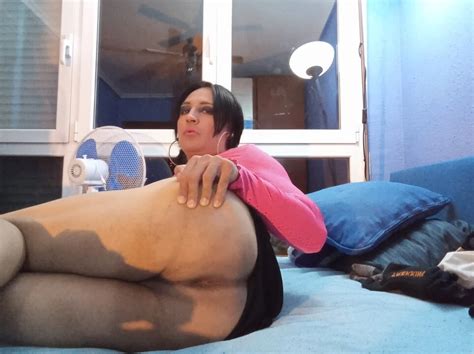 Sissy Taniax In Her Bed Wear Small Cage While Put Deep Huge Black Dildo Shemale Porn XHamster